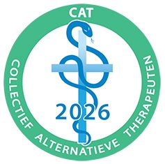 collectieve alternatieve therapeuten. Coach en therapeut. Logo van het Collectief Alternatieve Therapeuten met een caduceus en het jaartal 2025. Coach en therapeut.